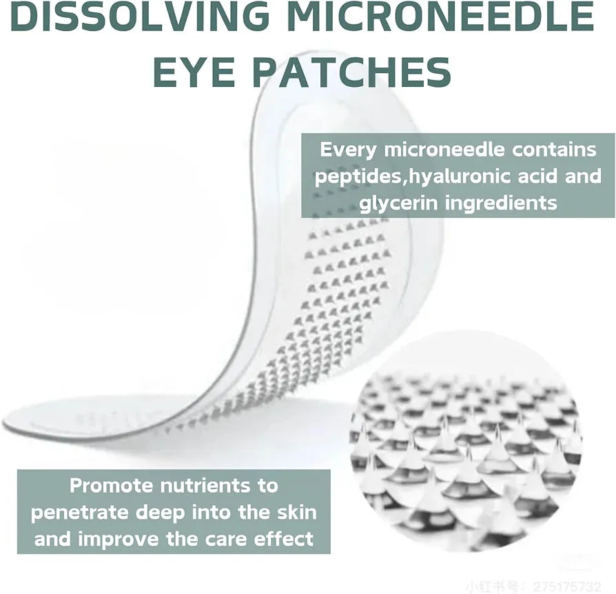 Hyaluronic microneedle eye patch