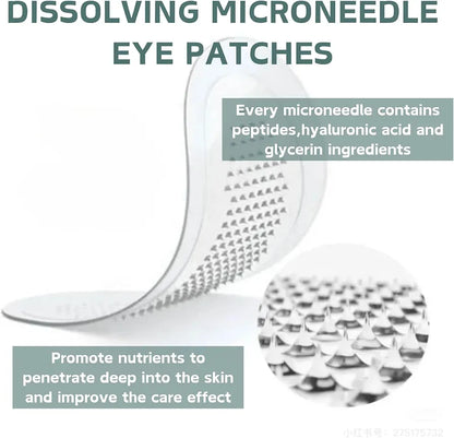 Hyaluronic microneedle eye patch