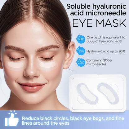 Hyaluronic microneedle eye patch
