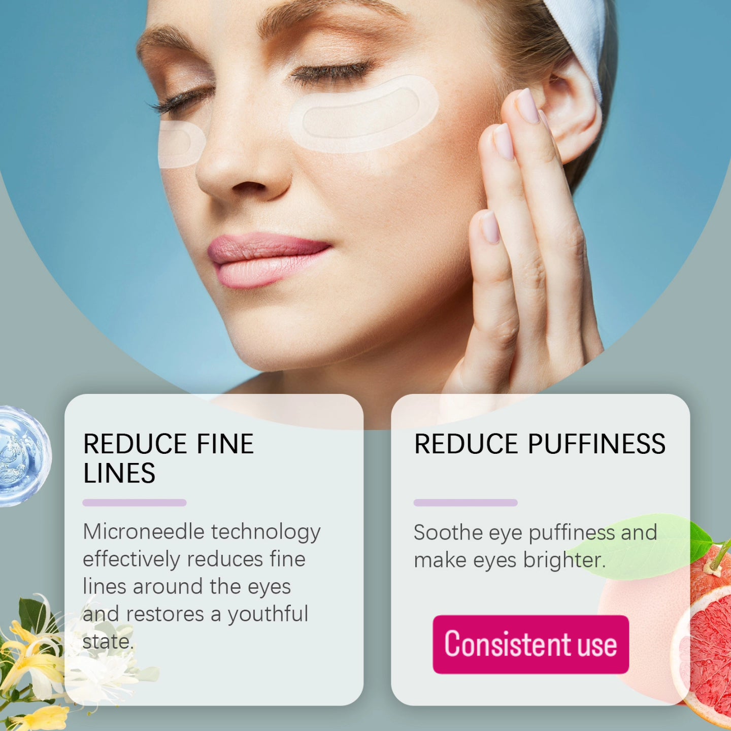 Hyaluronic microneedle eye patches - Shanaz Riasoth 