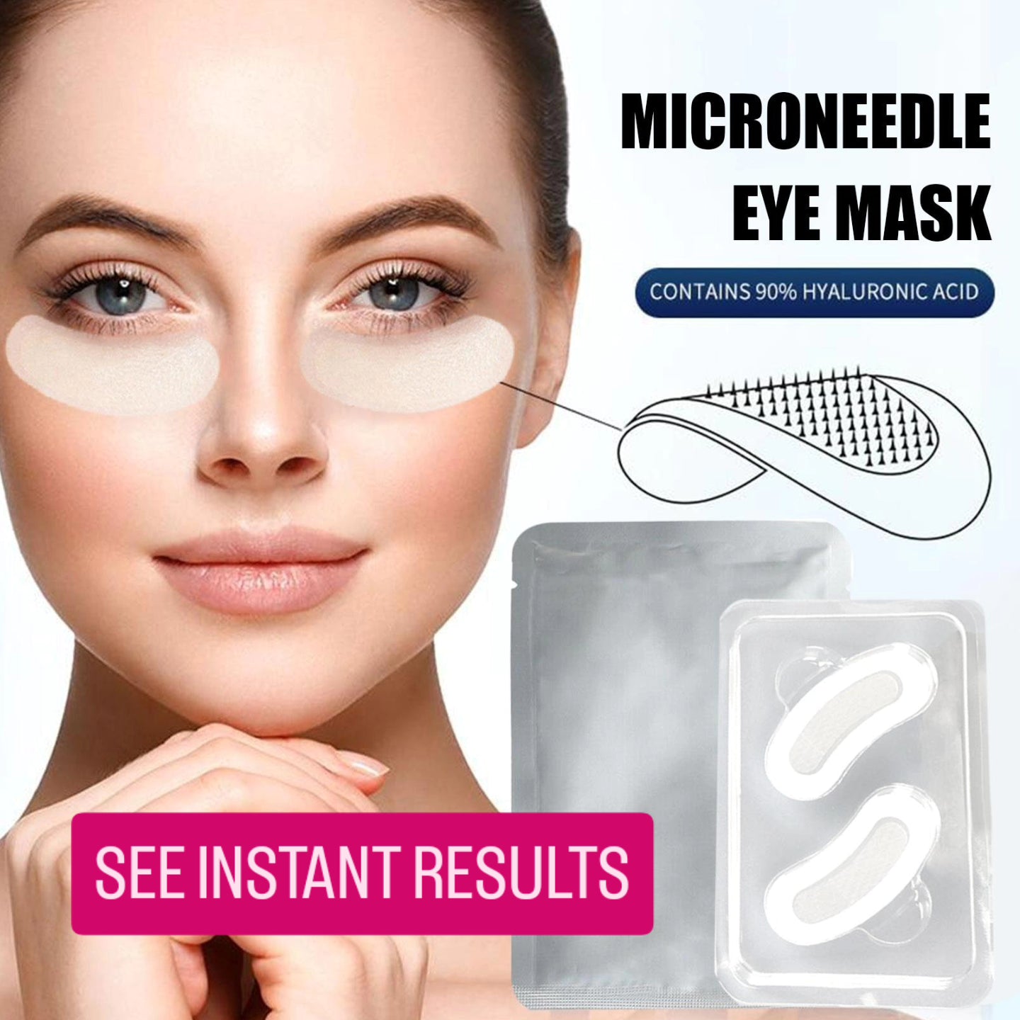 Hyaluronic microneedle eye patches - Shanaz Riasoth 